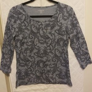 NWOT Croft & Borrow Paisley 3/4 Sleeve szM